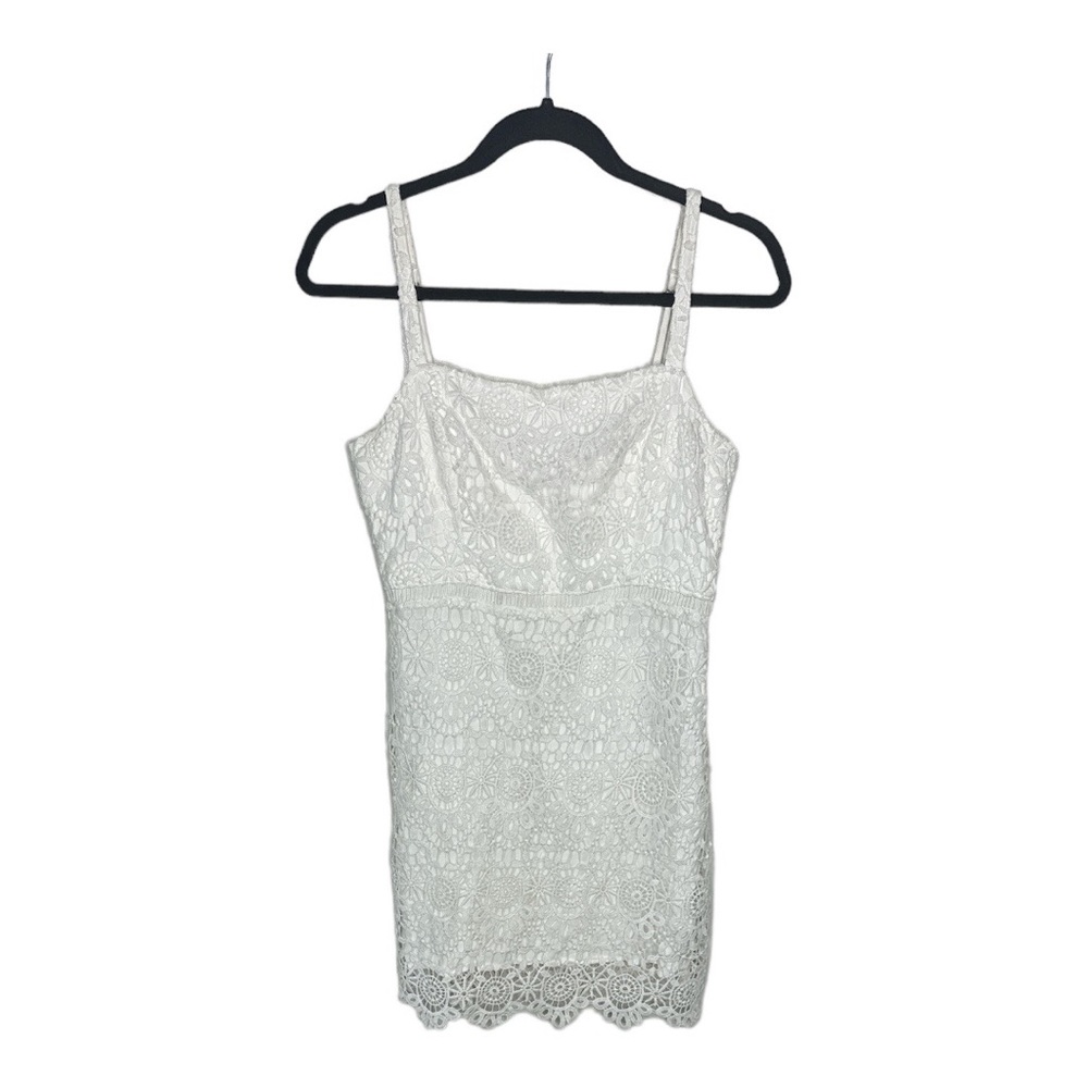 Hollister White Embroidered Lace Mini Dress Size Small